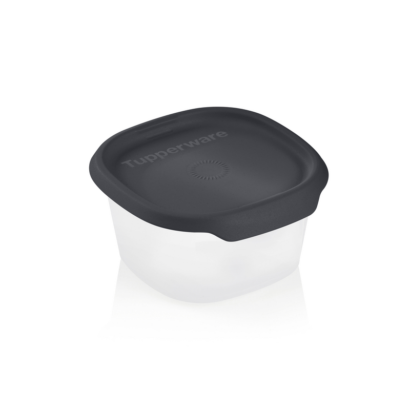 One touch vierkant 370ml zwart