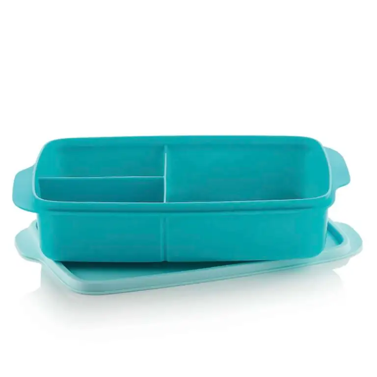 tupperware vakjeslunchbox turquoise